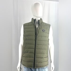Abercrombie & Fitch Men's Green Quilted Vest